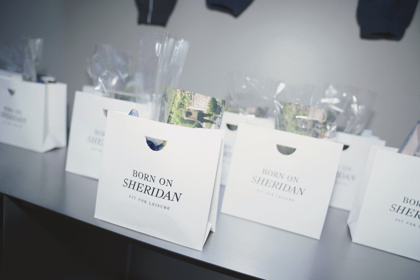 Branded Born on Sheridan gift bags